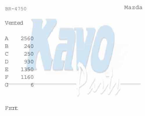 KAVO PARTS Тормозной диск BR-4750